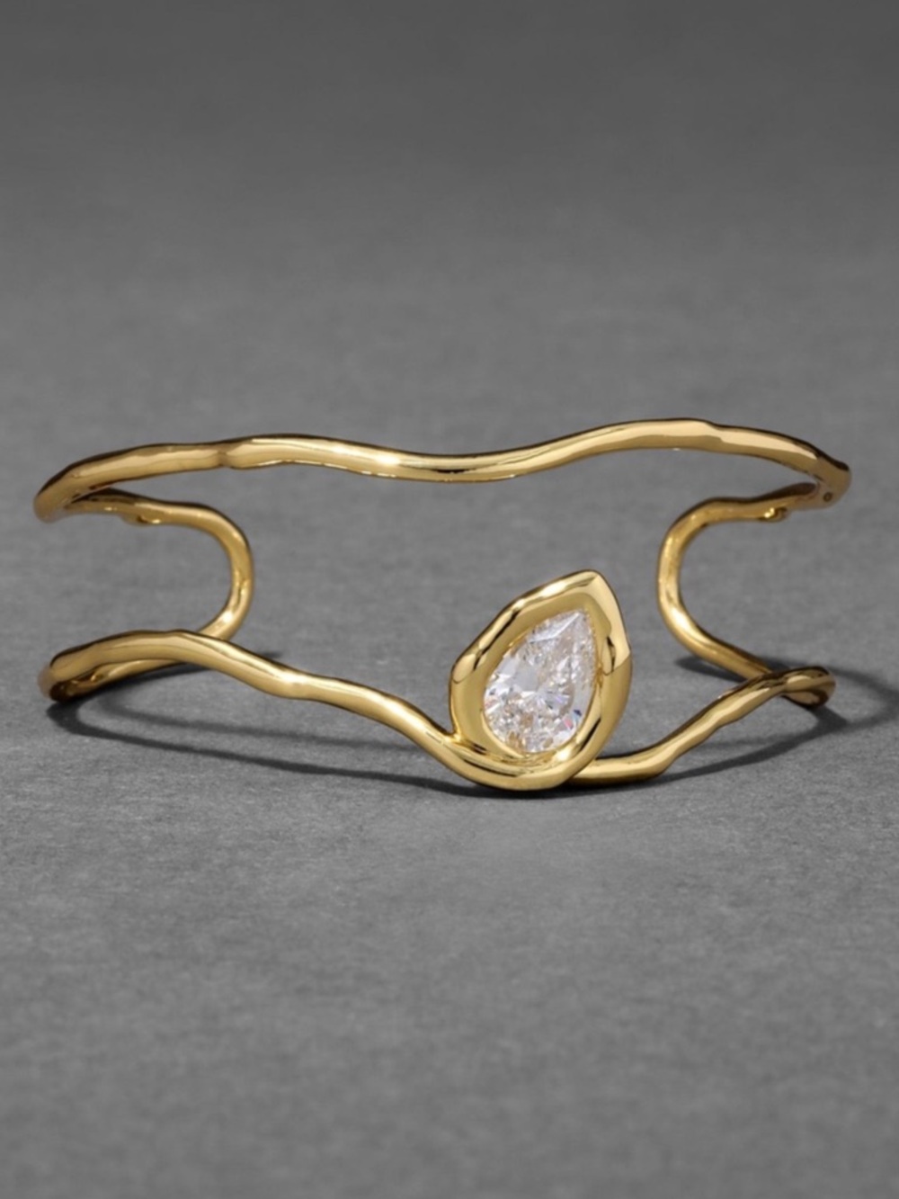 Alexis Bittar Asterales Gold Floating Cuff Bracelet (MSRP $245)